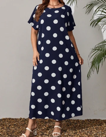 Rochie medie Emery Rose Curve, bleumarin