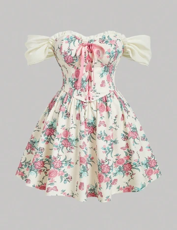 Rochie scurta SHEIN CURVE, floral