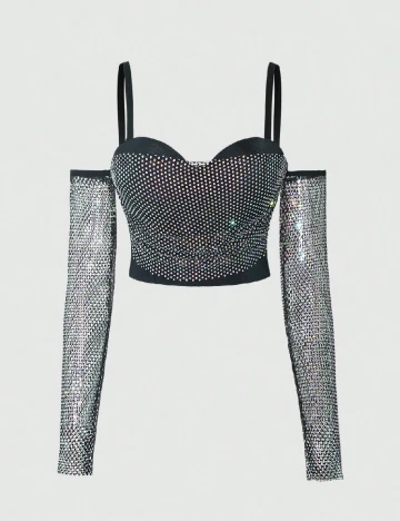Top SHEIN, negru