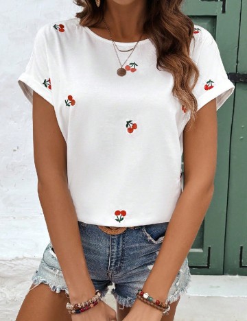 
						Tricou SHEIN CURVE, alb