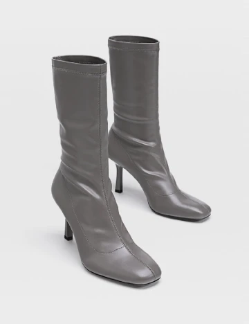 Botine Stradivarius, gri Gri