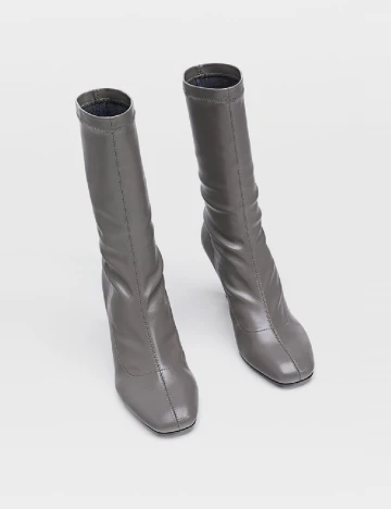 Botine Stradivarius, gri Gri