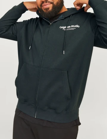 Hanorac Jack&Jones Plus Size Men, verde inchis