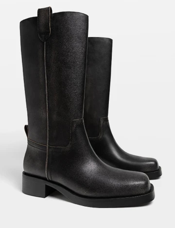 Cizme Stradivarius, negru Negru