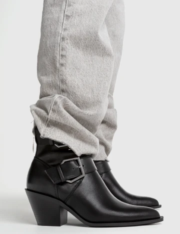 Botine Stradivarius, negru Negru