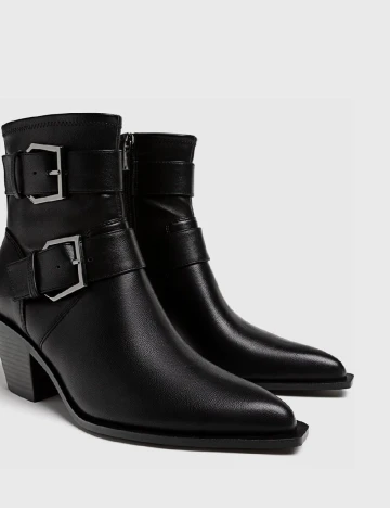 Botine Stradivarius, negru Negru