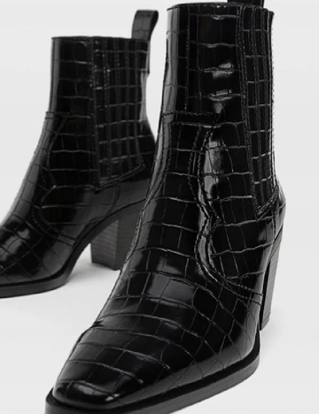 Botine Stradivarius, negru Negru