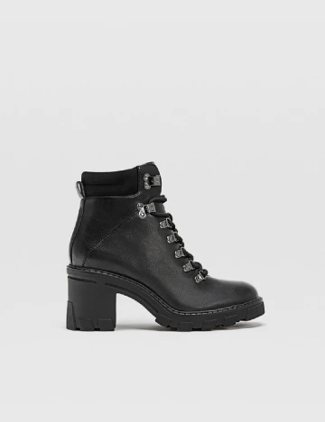 Botine Stradivarius, negru Negru