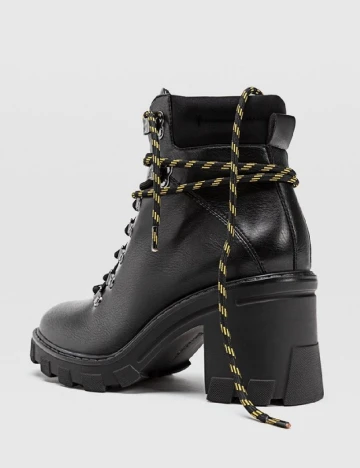 Botine Stradivarius, negru Negru