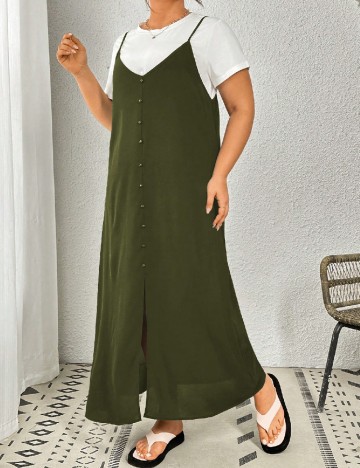 
						Rochie lunga SHEIN CURVE, verde