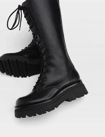 Cizme Stradivarius, negru