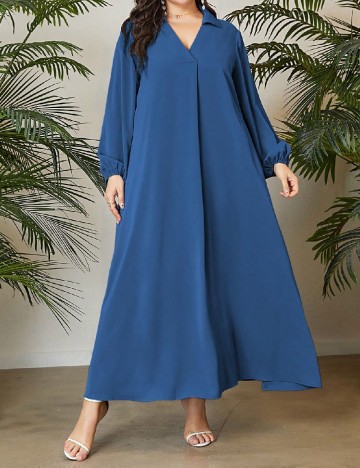 
						Rochie lunga SHEIN CURVE, albastru