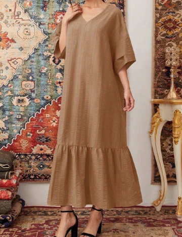 Rochie lunga SHEIN, maro deschis Maro
