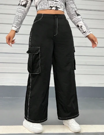 Pantaloni SHEIN CURVE, negru