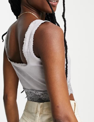 Top Skylar Rose, gri