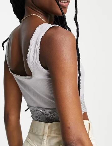 Top Skylar Rose, gri