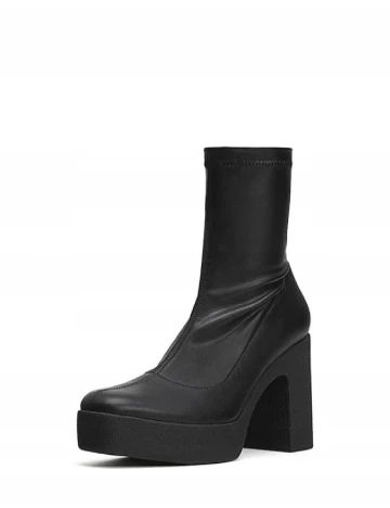 Botine Stradivarius, negru Negru