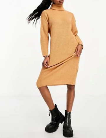 Rochie medie Brave Soul, maro