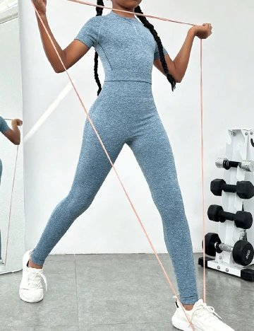 Compleu Shein Kids, albastru deschis