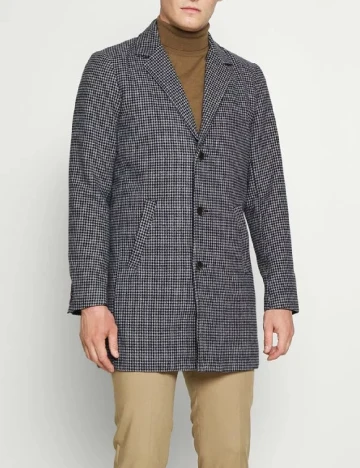 Palton !Solid, bleumarin