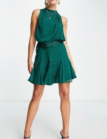 
						Rochie scurta ASOS, verde