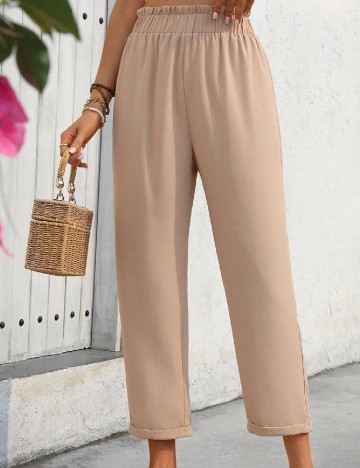 
						Pantaloni SHEIN CURVE, crem