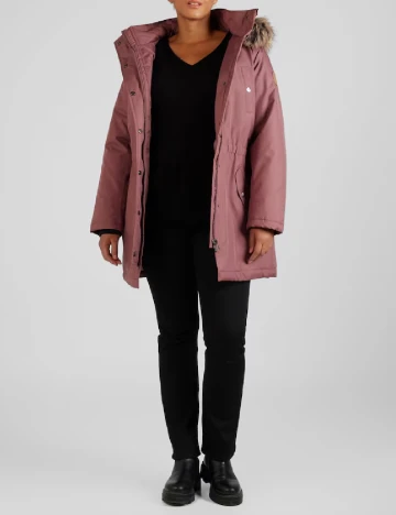 Geaca Only Carmakoma, roz pudra