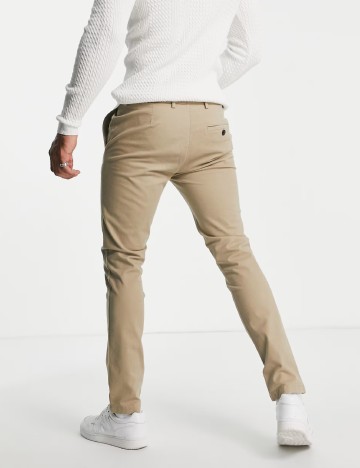 Pantaloni Topman, crem