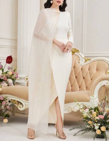 Rochie lunga SHEIN, crem