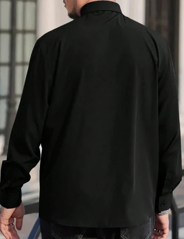 Camasa SHEIN Plus Size Men, negru