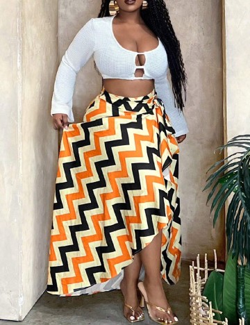 Fusta SHEIN CURVE, mix culori