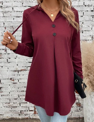 Bluza Emery Rose, visiniu