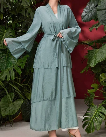 Rochie lunga SHEIN, verde deschis