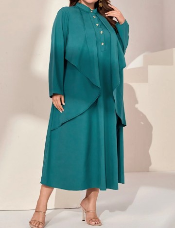 Rochie medie SHEIN CURVE, verde