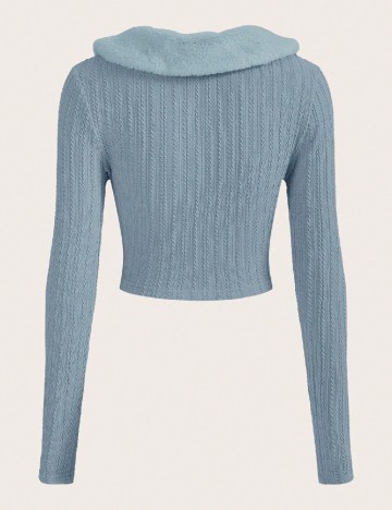 Cardigan SHEIN CURVE, albastru