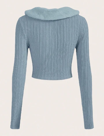 Cardigan SHEIN CURVE, albastru