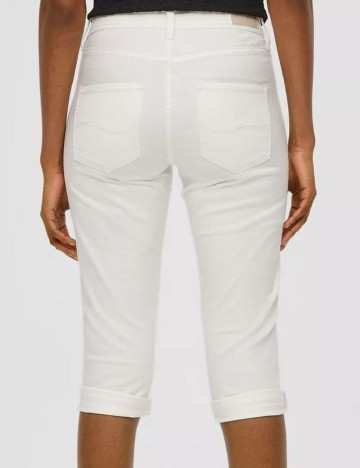Pantaloni trei sferturi Q/S, alb