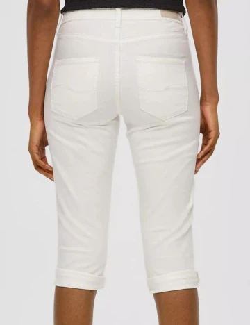 Pantaloni trei sferturi Q/S, alb