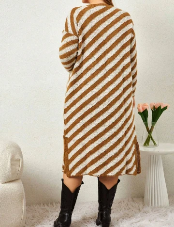 Cardigan SHEIN CURVE, maro