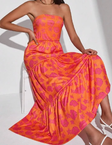 Rochie lunga SHEIN, portocaliu