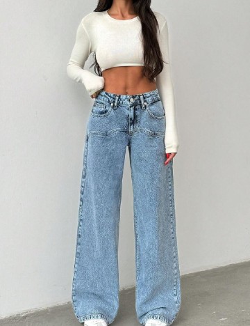 
						Blugi SHEIN, albastru