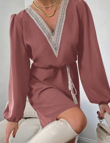 Rochie scurta SHEIN, roz pudra