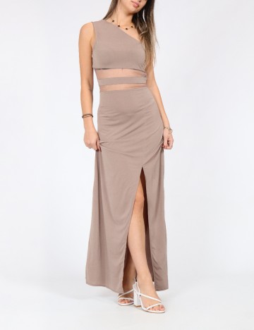 Rochie lunga SHEIN, maro deschis