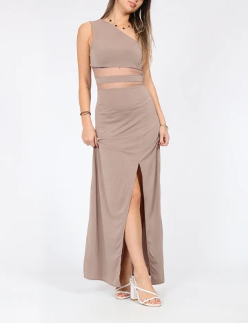 Rochie lunga SHEIN, maro deschis