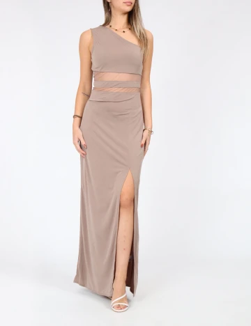 Rochie lunga SHEIN, maro deschis