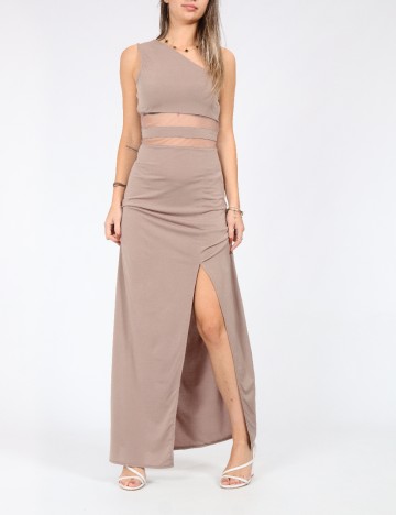 Rochie lunga SHEIN, maro deschis