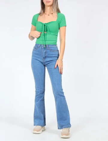 Top Bianco Lucci, verde