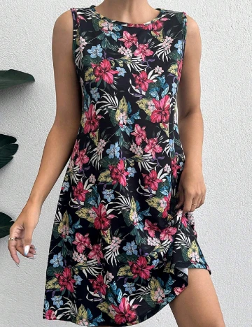 Rochie scurta SHEIN, floral print