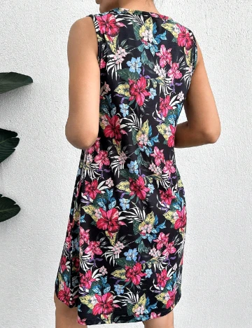 Rochie scurta SHEIN, floral print