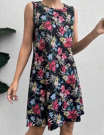 Rochie scurta SHEIN, floral print